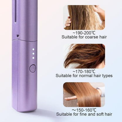 Meneflix Portable Mini Hair Straightener Cordless & Rechargeable