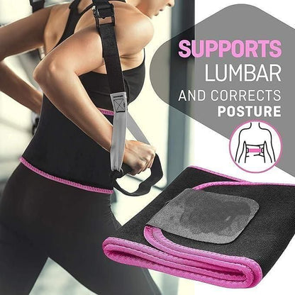 Adjustable Waist Trimmer Belt for Men & Women | Sweat Slimming Belt | Neoprene Body Shaper for Workout & Weight Loss