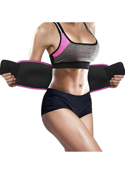 Adjustable Waist Trimmer Belt for Men & Women | Sweat Slimming Belt | Neoprene Body Shaper for Workout & Weight Loss
