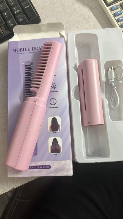Meneflix Portable Mini Hair Straightener Cordless & Rechargeable